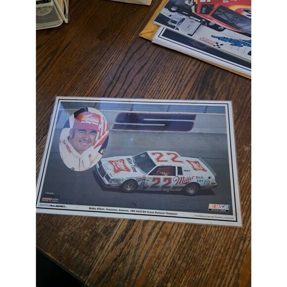 Vintage Bobby Allison 1983 NASCAR Champ Placemat w/ 1984 Career Stats Laminated - Picture 1 of 4